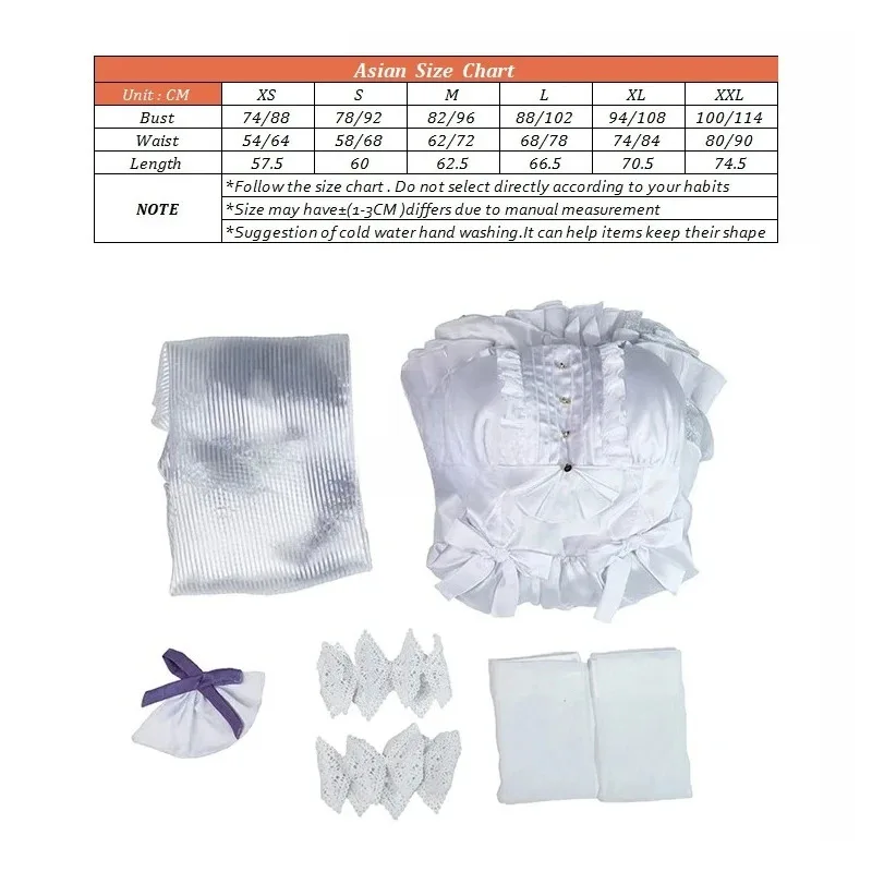 أزياء Nikke Game The Goddess of Victory دوروثي التأثيرية أزياء دوروثي النسائية أزياء الهالوين أنيمي كرنفال للحفلات مجموعة كاملة