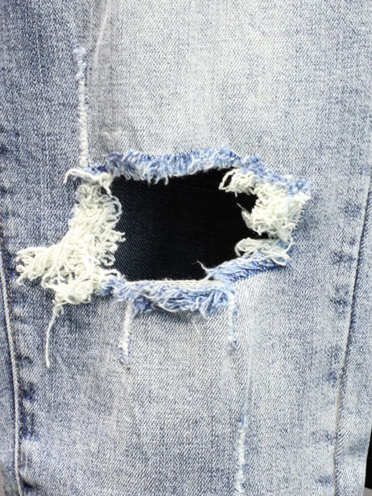 

Модные мужские рваные джинсы Slim Fit, повседневные тонкие летние хлопковые эластичные джинсы со средней талией, маленькие прямые джинсы с девятью очками