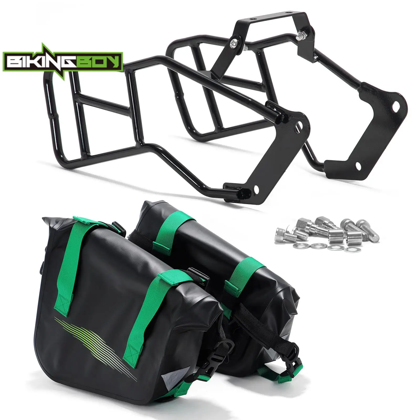 BIKINGBOY For Talaria XXX 4L + 4L Side Saddlebags Saddle Bags Luggage Case & Bracket Set Electric Dirt Bike MX