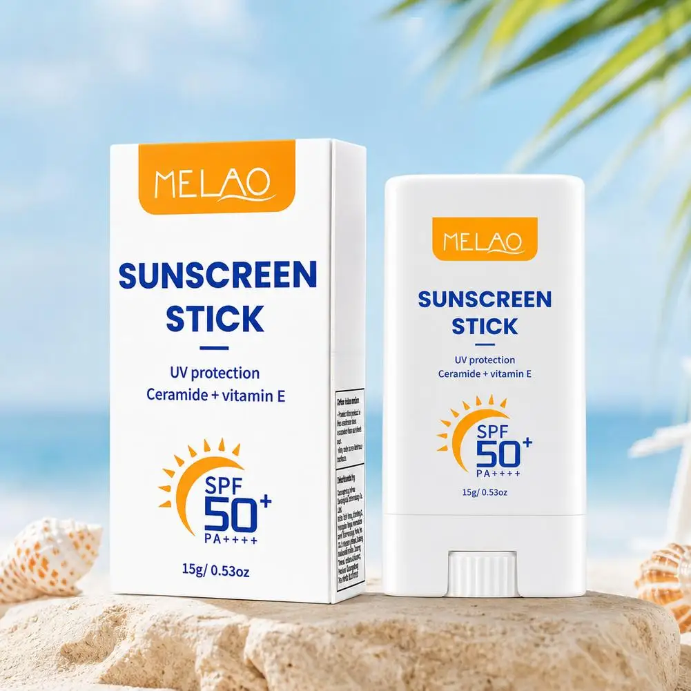 Face Sunblock Stick SPF50+ PA++++ Hydrating Sunscreen with a Clear Finish for Daily Commutes and Outdoor Activities