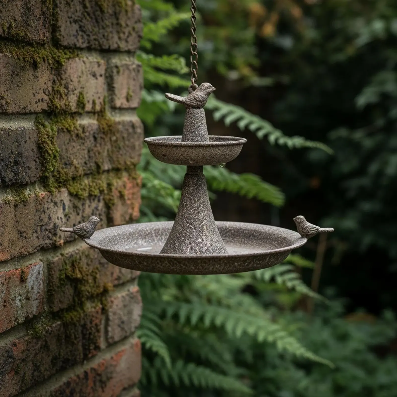 

Hanging Duallevel Avian Feeding Station Multi-Functional Vintage & Design Avian Food Tray Twolevel Feeding Station Rust