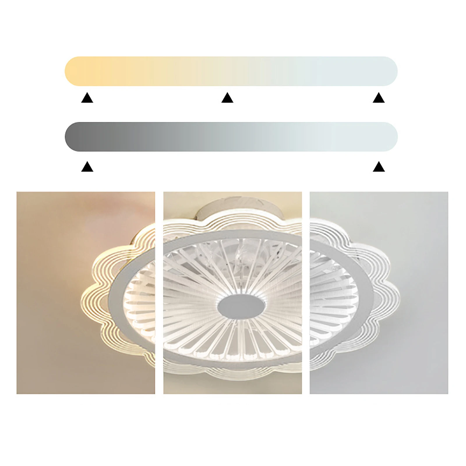 الحديثة بسيطة LED مروحة السقف أضواء دوران الهواء ختم مروحة كهربائية عن بعد يعتم مروحة ضوء لغرفة النوم غرفة المعيشة مروحة #6