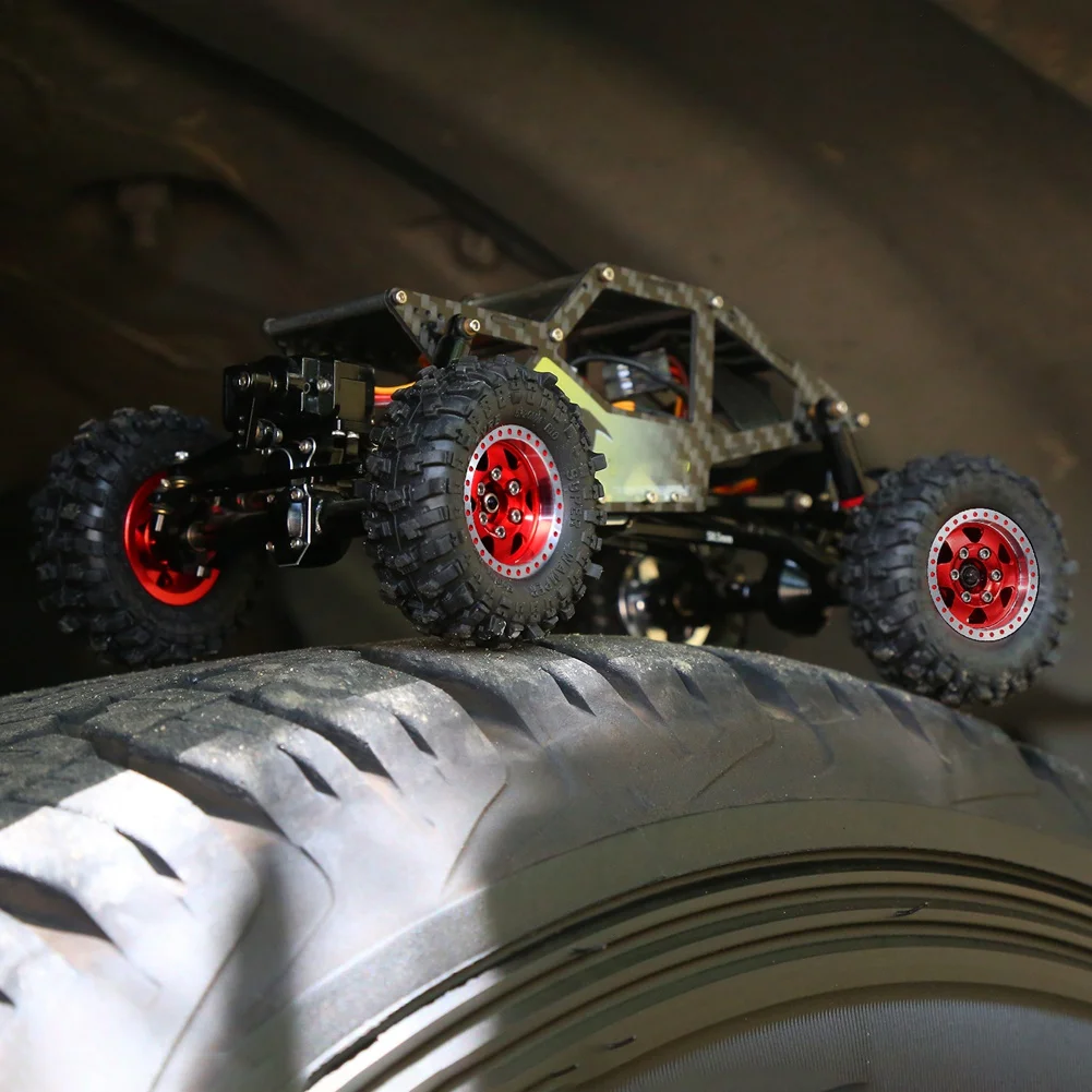 4Pcs 51Mm 1,0 Zoll Metall Beadlock Rad Reifen Set Für 1/18 1/24 RC Crawler Auto TRX4M SCX24 AX24 FCX24 Upgrade Teile