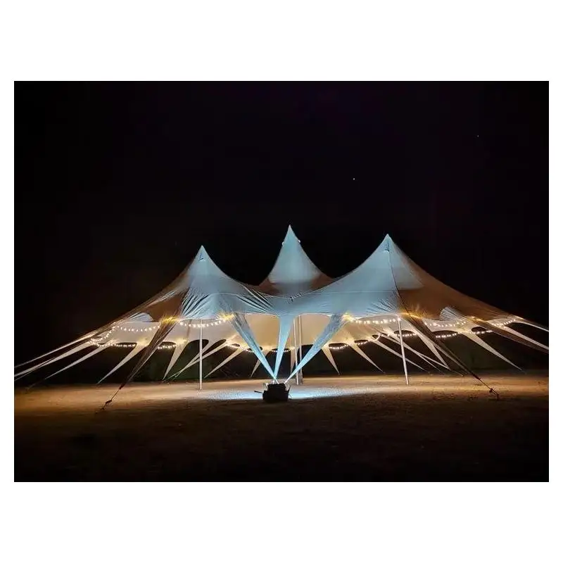 قماش قماش محمول مقاوم للماء للتخييم في الهواء الطلق، غطاء مطر متعدد الوظائف ومأوى، كبير 289 ㎡   حقيبة الظهر بحجم الأسرة