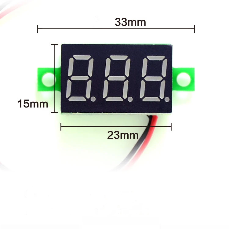 DIY Red Blue Digital LED Mini Display Module DC2.5V-32V DC0-100V Voltmeter Voltage Tester Panel Meter Gauge for Motorcycle Car