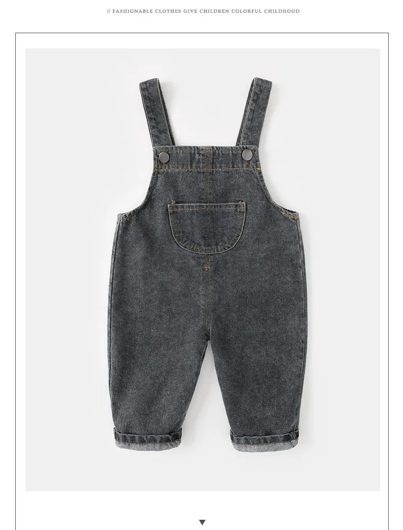 MILANCEL Neue Ankunft Kinder Kleidung Baby Mädchen Jungen Overalls Solide Kurze Stil Kleinkind Denim Overol Overalls – Detail 11