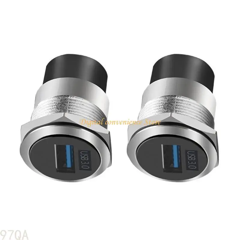 97QA USB3.0 Paneel Metaal 22 mm Ronde USB2.0/USB3.0 Draadmoduleconnector
