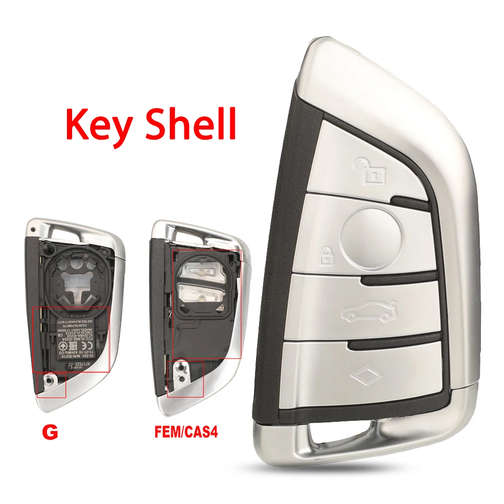 Jingyuqin 4-Tasten-Fernbedienungsgehäuse für BMW G G30 Serie Auto FOB Gehäuseersatz