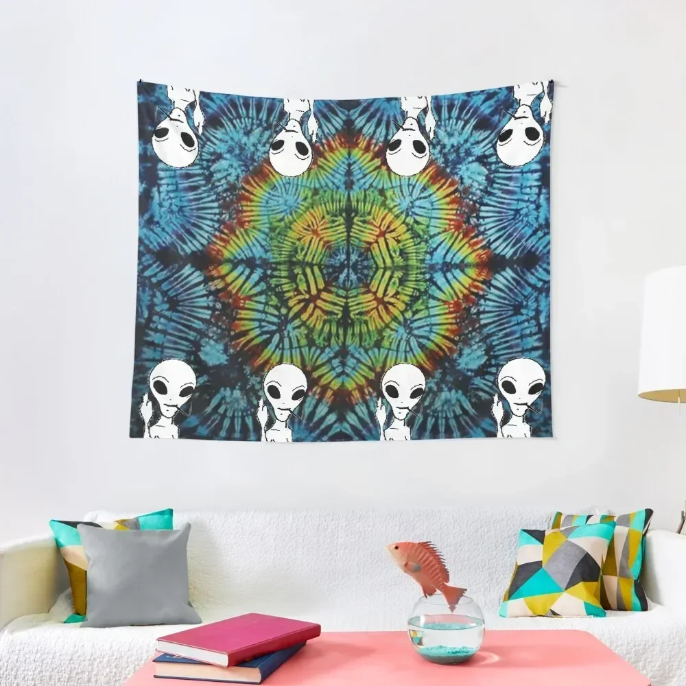 

Tie Dye Alien Salute Tapestry Aesthetic Room Decor Decoration Home Decor For Bedroom Home Decorations Aesthetic Tapestry
