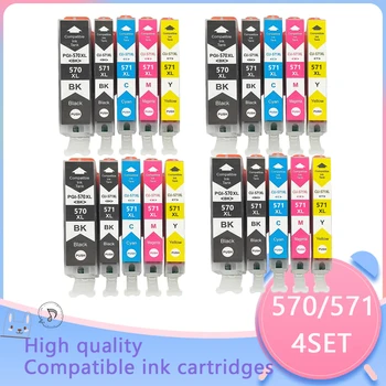 20pcs 570 571 PGI-570 CLI-571 cartucho de tinta Para canon PIXMA MG5750 MG5751 MG5752 MG6850 MG6851 MG6852 TS6050 TS5050 5051