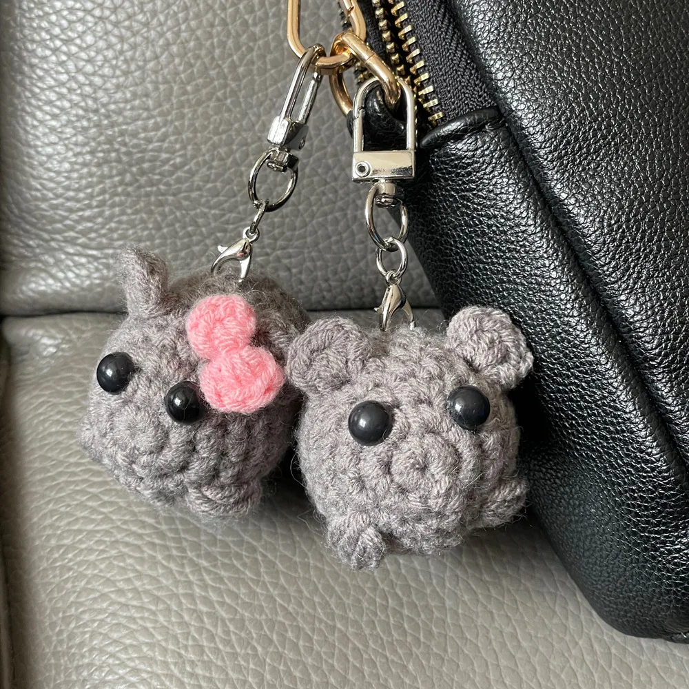 ZAKOL Sad Hamster Violin Song Plush Keychain Bag Charm Cute Keychain Accessories Gift for Friends