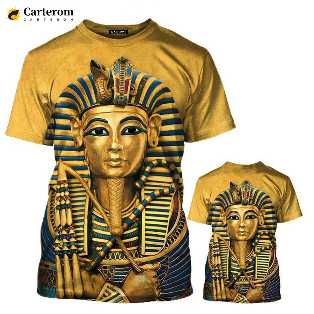 Ancient Egyptian Horus 3D Print T-shirt God Eye of Egypt Pharaoh Anubis Graphics T Shirt Men Fashion Casual Streetwear Tops Tees