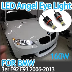 160W White Canbus Error Free LED Angel Eyes Marker Lights Bulbs for BMW 3 Series E92 E93 2006-2013 accessories