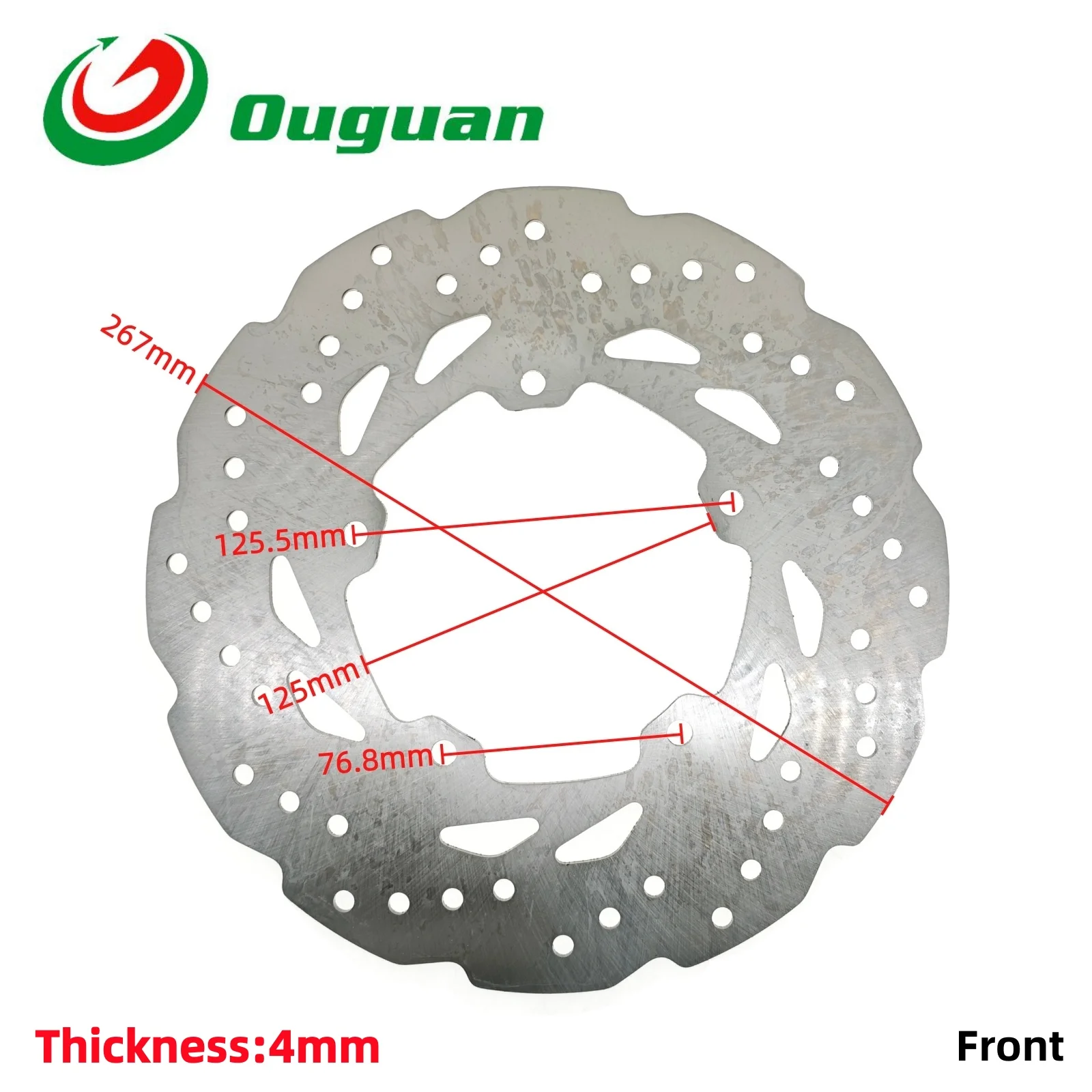 ouguan for Yamaha Linhai 175 Lead Range 175 Force 155 175cc 155cc Motorcycle Front Rear Brake Disc Rotor