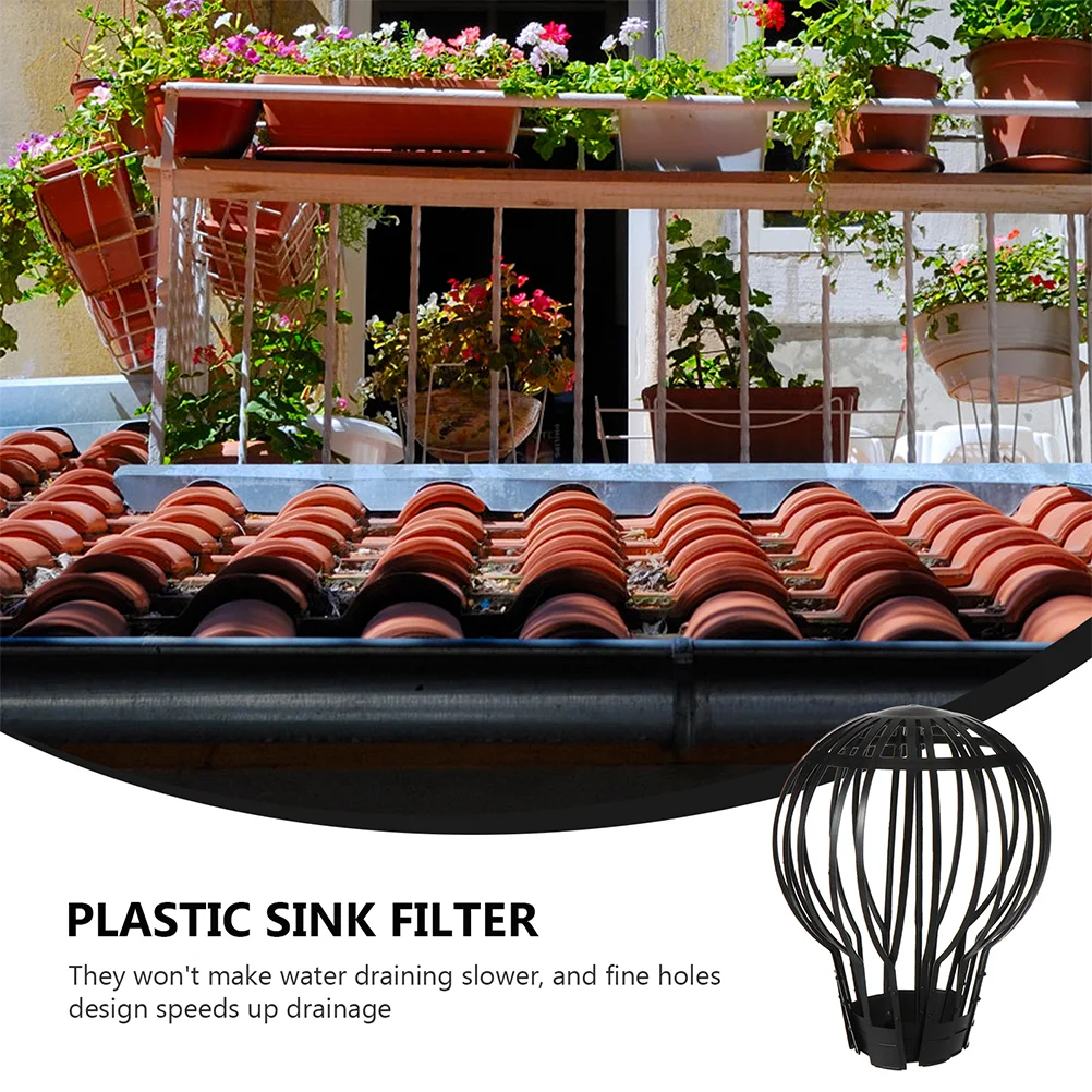 8 Pcs Drain Grill Rooftop Filter Protector Cover Gutter Downspout Screen Anti- Drainage Round Net Caps Grille