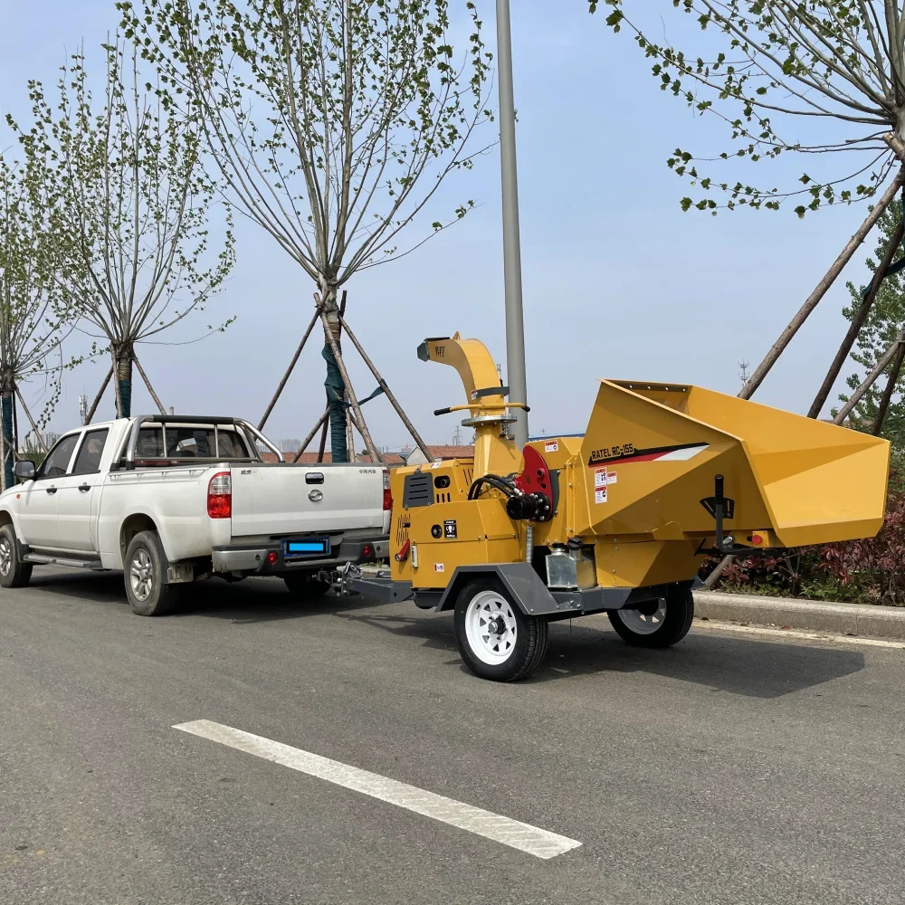 Poderoso motor torre madeira escova Chipper, certificado do CE