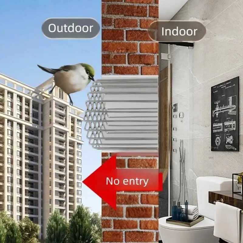  Outdoor Roof Opening Strainer Stainless Steel Downspout Screen Insert with Spring Legs for Debris Control Daily