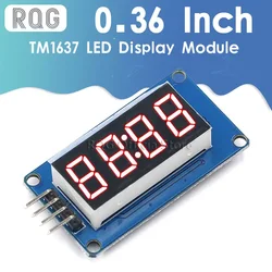 Módulo de pantalla LED TM1637 para Arduino, 7 segmentos, 4 Bits, 0,36 pulgadas, reloj, ánodo rojo, tubo Digital, paquete de placa de controlador de cuatro series