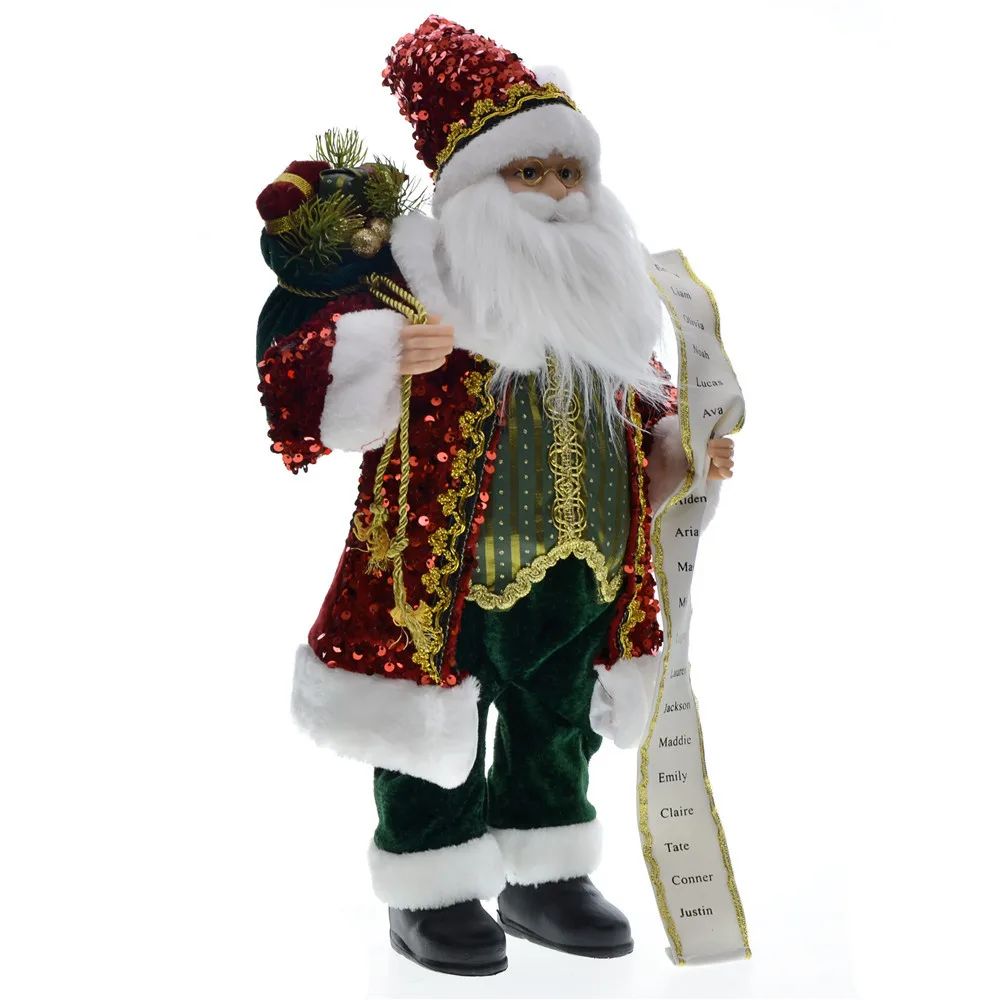 45cm Santa Claus Decoration Christmas Tree Ornaments Santa Claus Doll Grandpa and Grandma New Year Home Decoration Happy NewYear