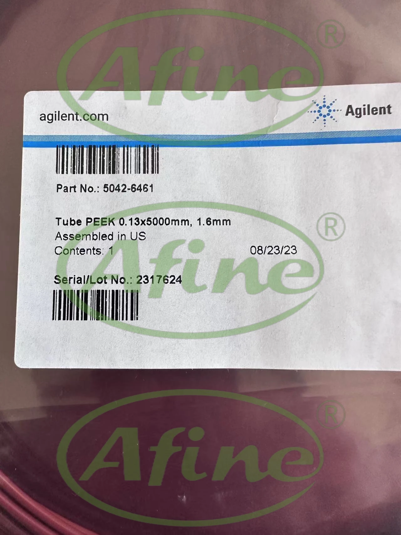 

AFINE Agilent 5042-6461,Tubing, PEEK, 1.6 mm od, 0.13 mm id, 5 m