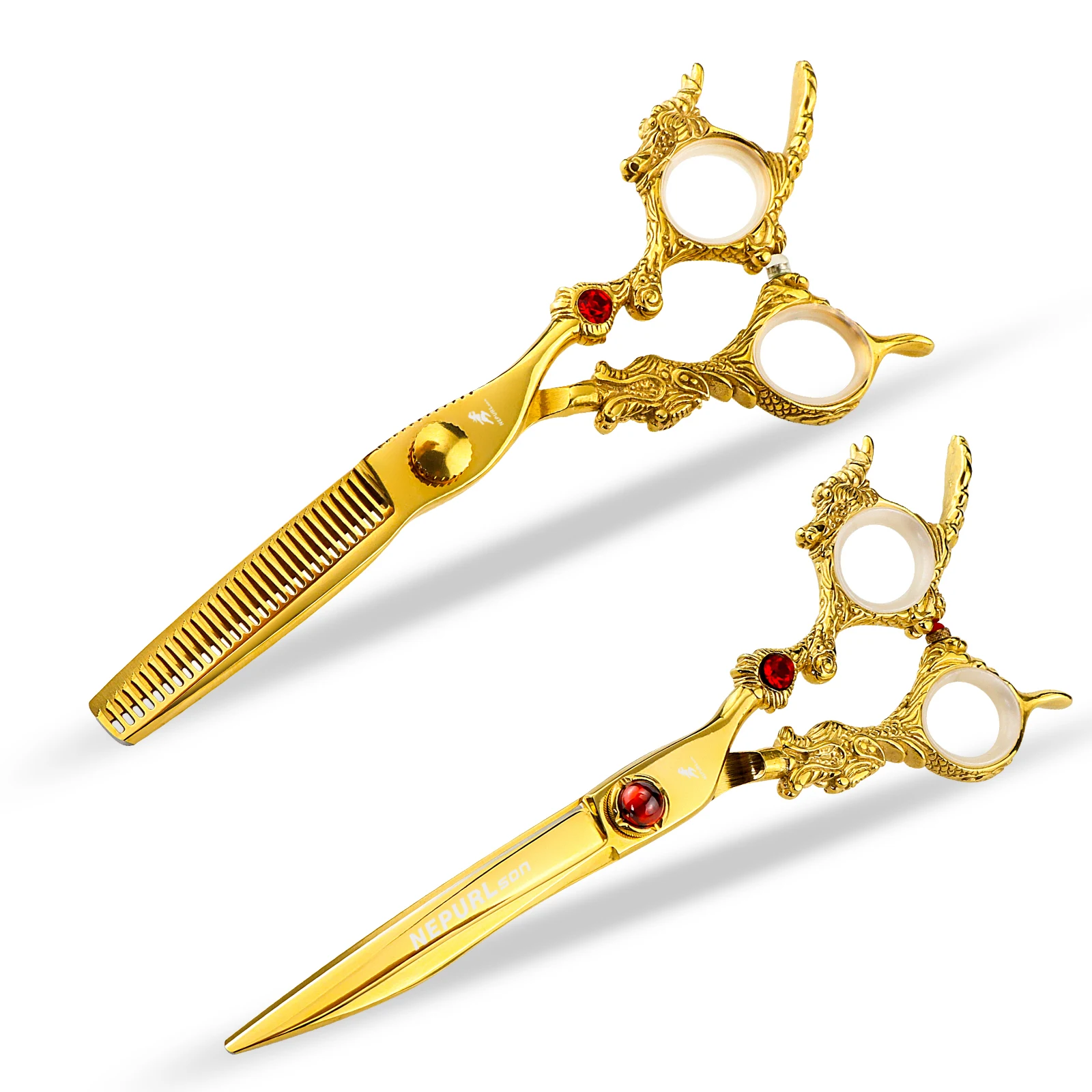 

6.0 Inch New Fashion Design Beauty Barber Scissors Flat Scissors Tooth Hair Scissors Custom LOGO