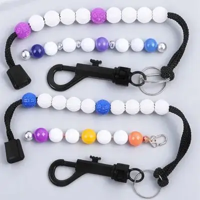 

2Pcs Golf Shot Counter Beaded Scoring Chain Golfing Stroke Counter Portable Outdoor Golfing Scoring Tool ABS Nylon Material Gift