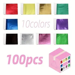 100 pz/10 colori Art Craft Design foglio di carta foglia d'oro rosa imitazione nastro carta stagnola artigianato artistico fai da te materiale da imballaggio Decor