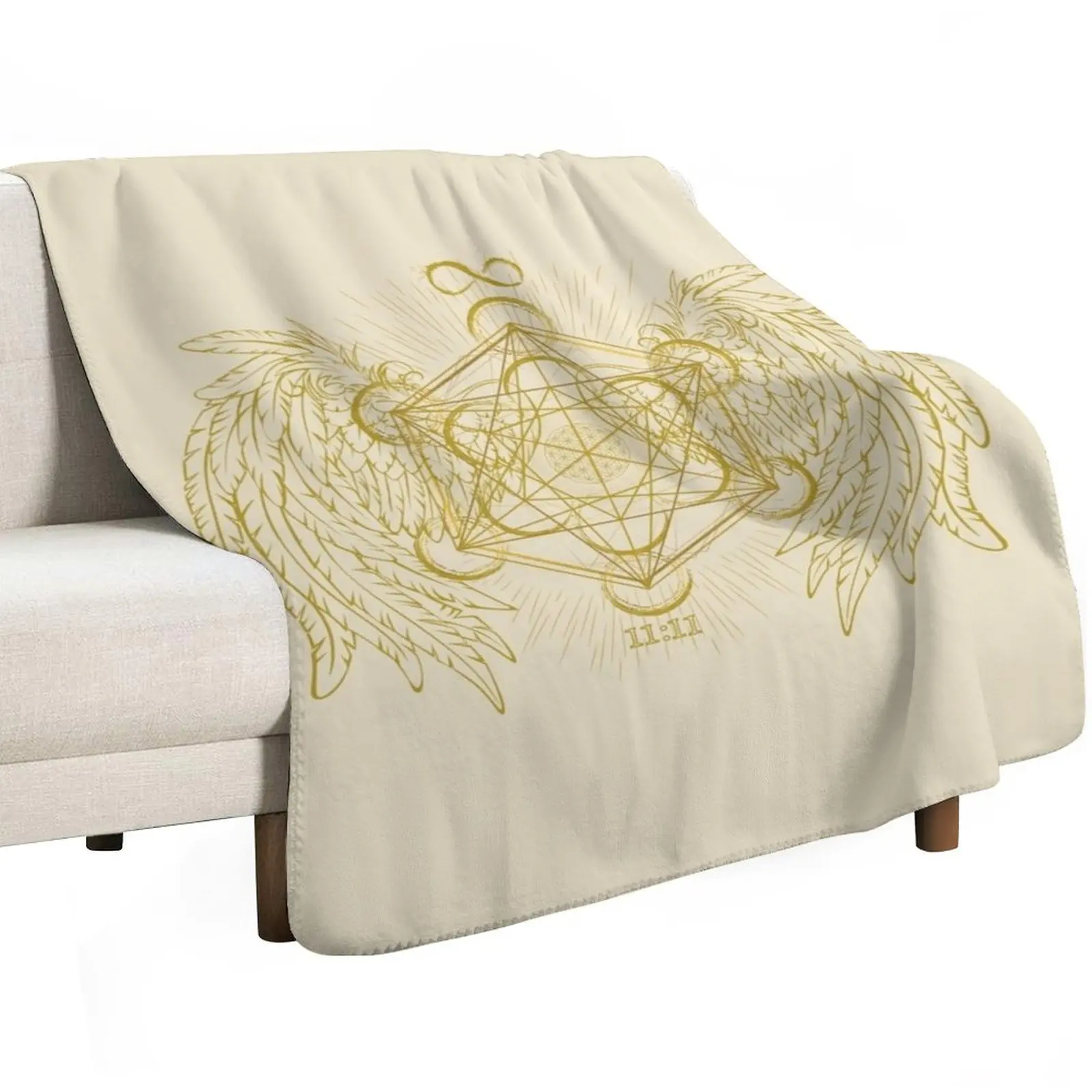 ARCHANGEL METATRON SACRED GEOMETRY Throw Blanket Soft Solid Color Blanket for Couch Bed