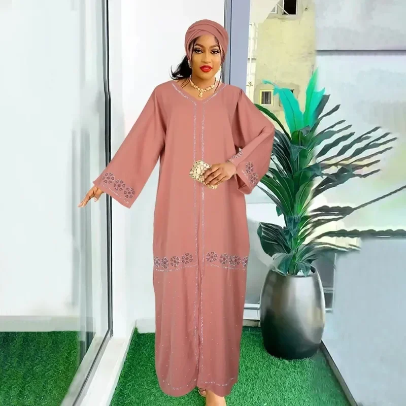 African Women Traditional Outfit Wedding Turkey Dresses For Women Luxury Ramadan Elegant Clothing Muslim Robe Africains Hijab