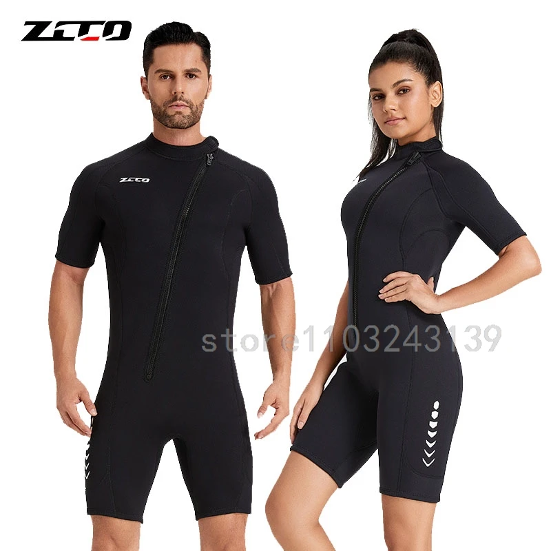 

3MM Neoprene Women Men Diving Suit Short Sleeve Scuba Wetsuit Surfing Snorkeling Sun Protection Warm Cold-proof Diving Suit