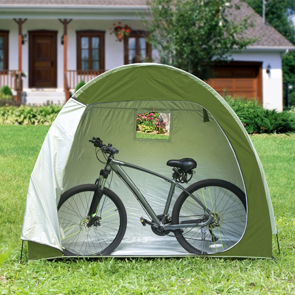 LIXADA 80*195*163cm Outdoor Bike Storage Tent 210D Oxford Fabric waterproof & UV Proof Bicycle Storage Shed for Bike Motorcycles