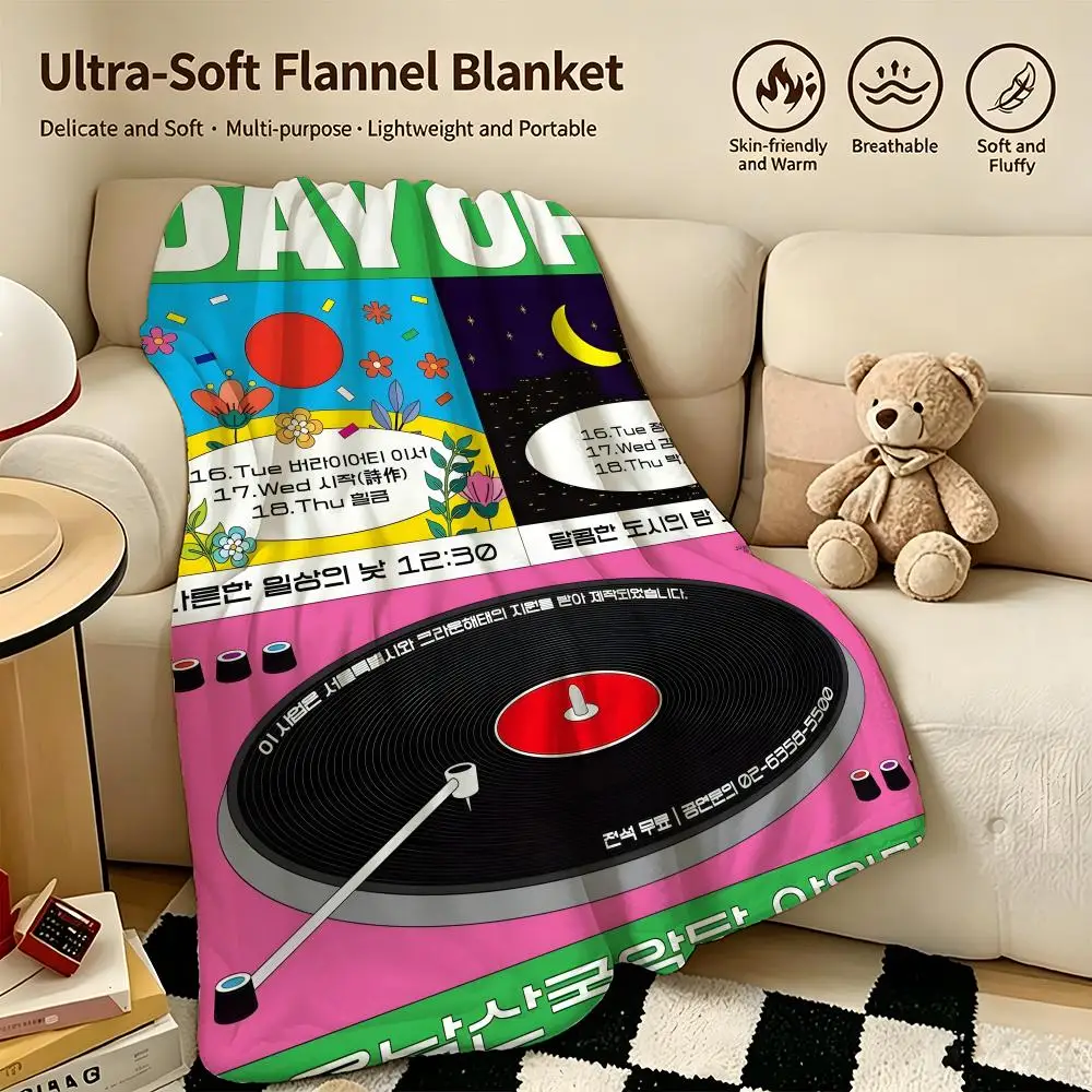 artist B-Bohuy Kim-m Throw Warm Soft Flannel Blanket, Multi-use for Sofa Bed Camping Travel Nap