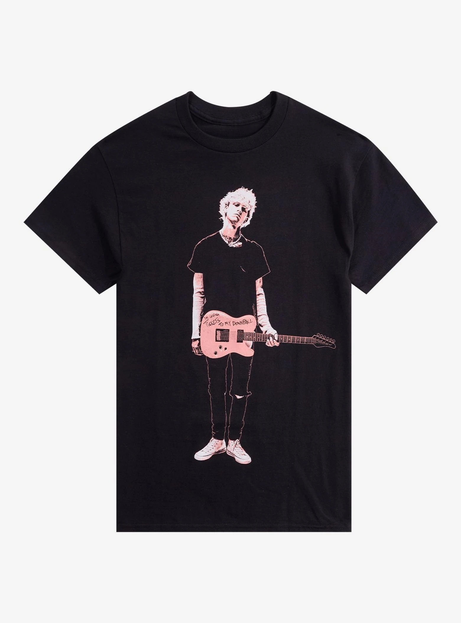 

Machine Gun Kelly Tickets To My Downfall Portrait Printed T-shirts Summer Luxury Brand Pure Cotton T-shirts for Men and Women