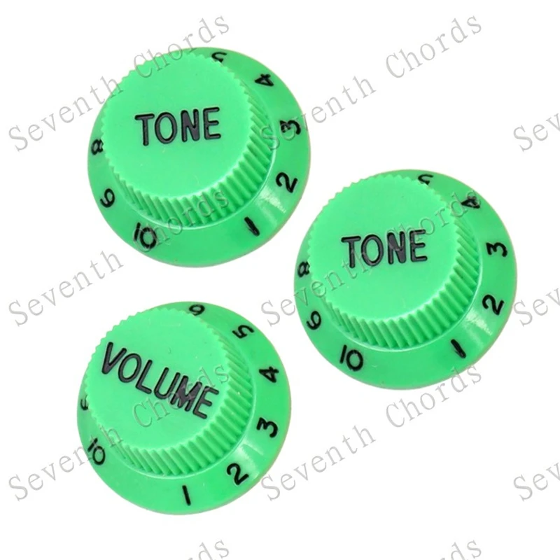 4 Stück Grüne Blaue Rote Rosa Farbige E-Gitarren-Drehknöpfe Potentiometer-Kappen Lautstärke-Ton Musikinstrument Zubehörteile – Detail 9