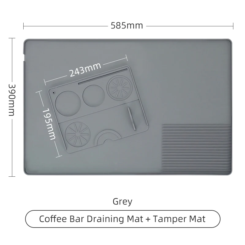 Set of Bar Mat Grey