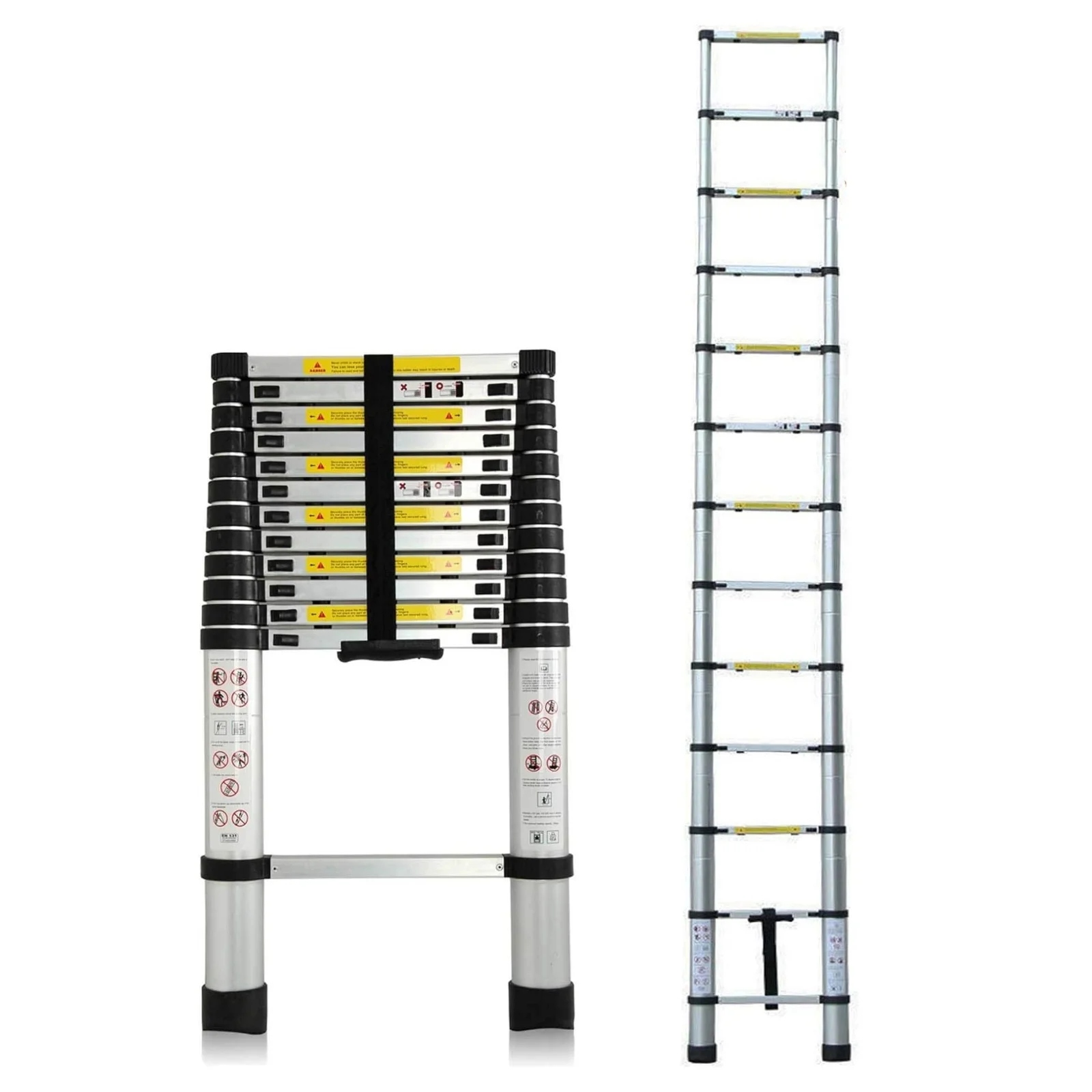 

3.8M/12.5ft Telescopic Ladders Folding Aluminum Extension Ladder Loft Ladder Multi-Purpose Collapsible Ladders for Home Outdoor