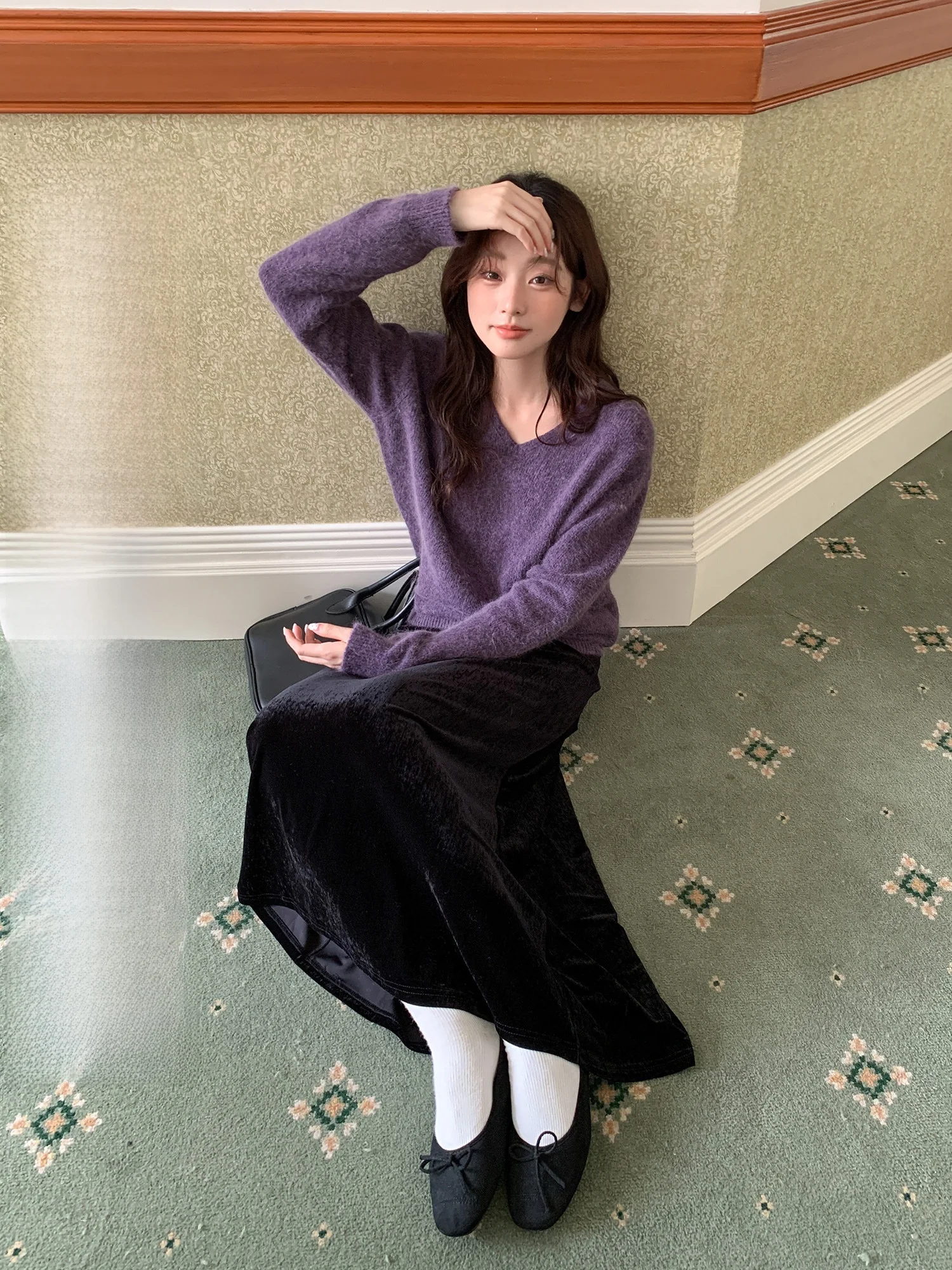 

Вельветовая юбка с высокой талией женская, весна-зима, новая, облегающая, длинная миди-юбка, повседневная, для отдыха, модная, из шелка и полиэстера