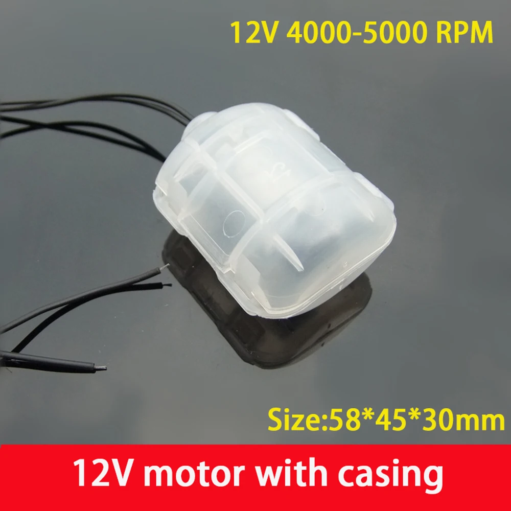 260 With Shell Vibration Motor 12V 4000 RPM Massage Vibrator Frog Feeder Motor 58*45*30mm