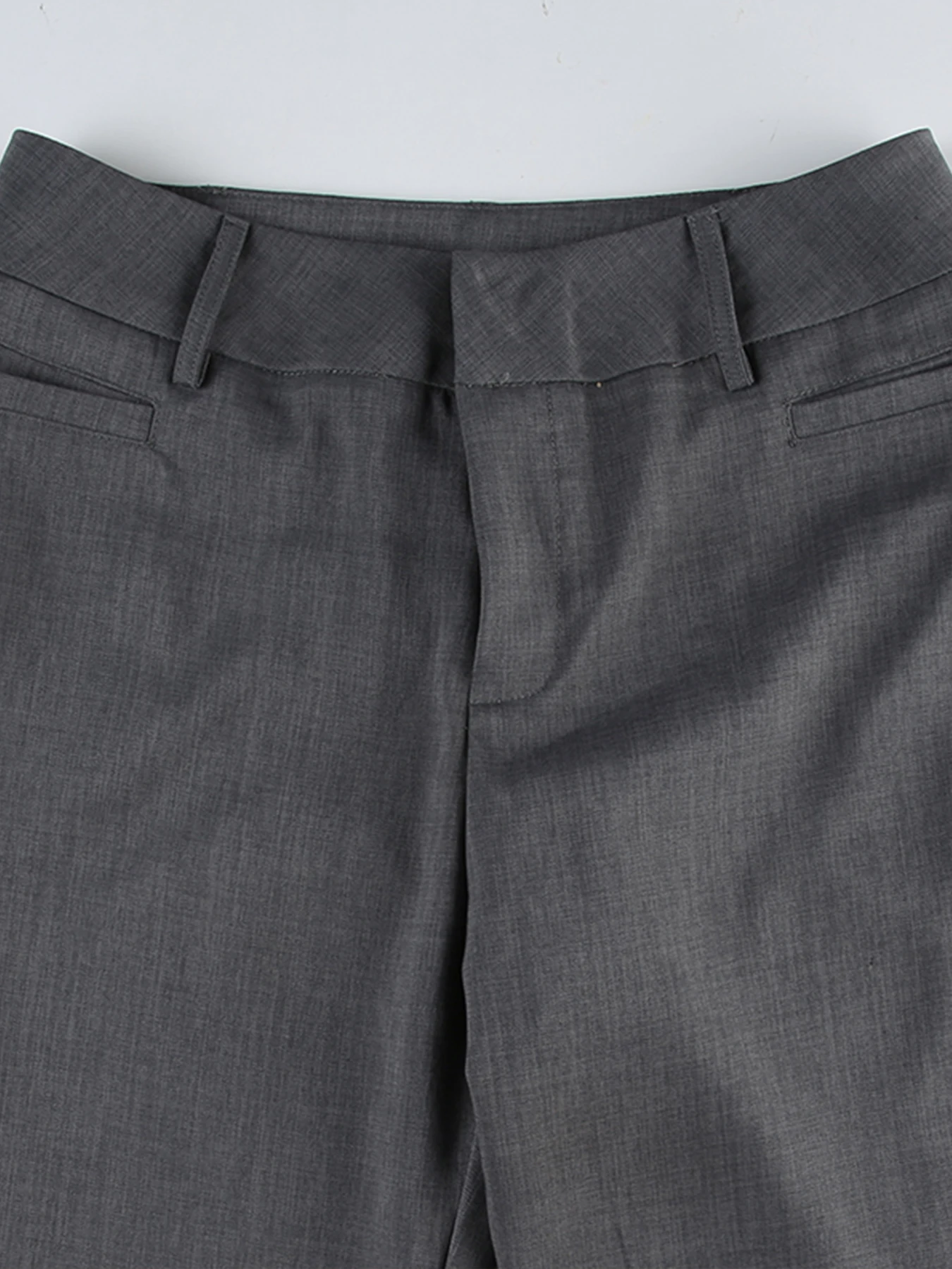 Senhoras do escritório básico fino sólido ternopants y2k elegante moda de cintura baixa alargamento calças femininas 2024 outono primavera streetwear