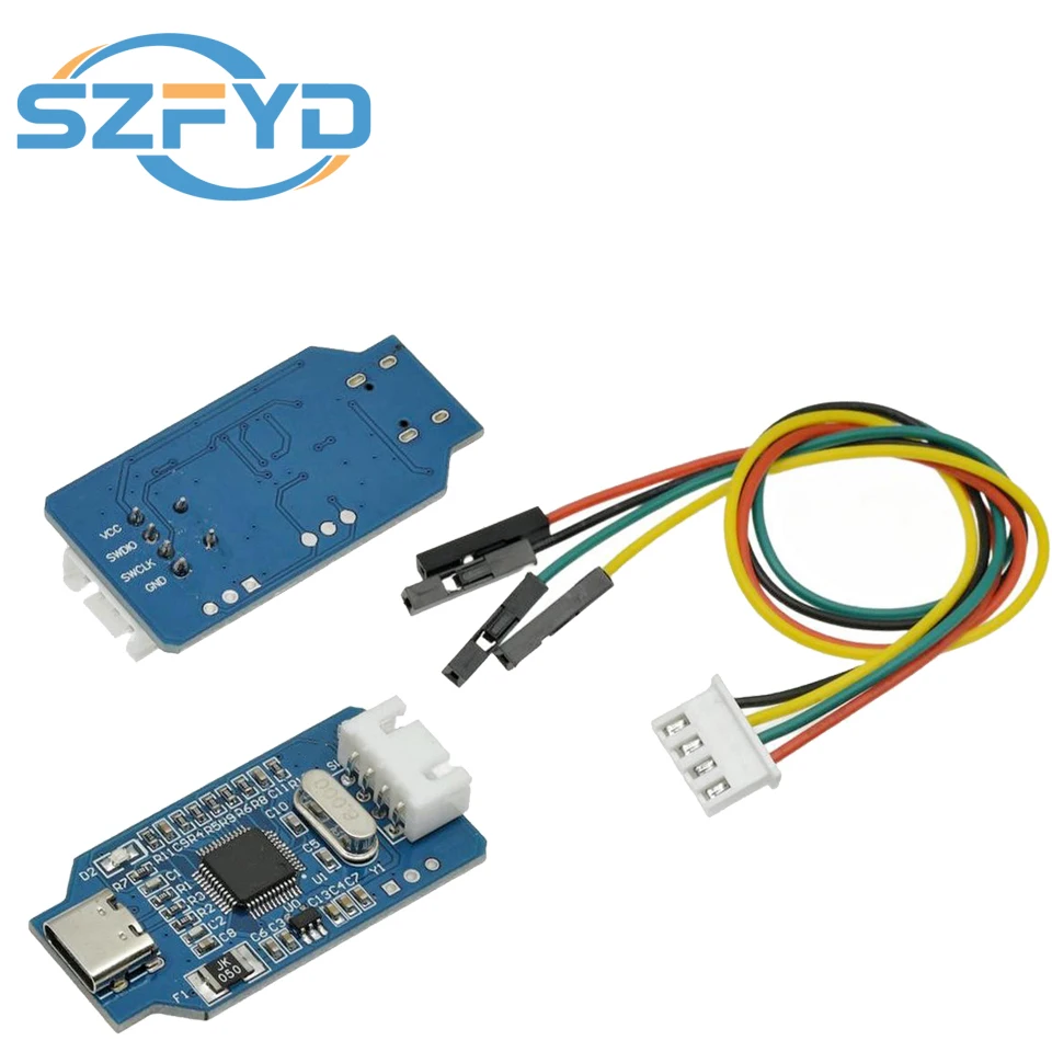 OB-ARM ST-Link V2 Emulator Debugger Programmer SWD لـ STM32 Cortex-M مع كابل Micro USB وأسلاك Dupont #6