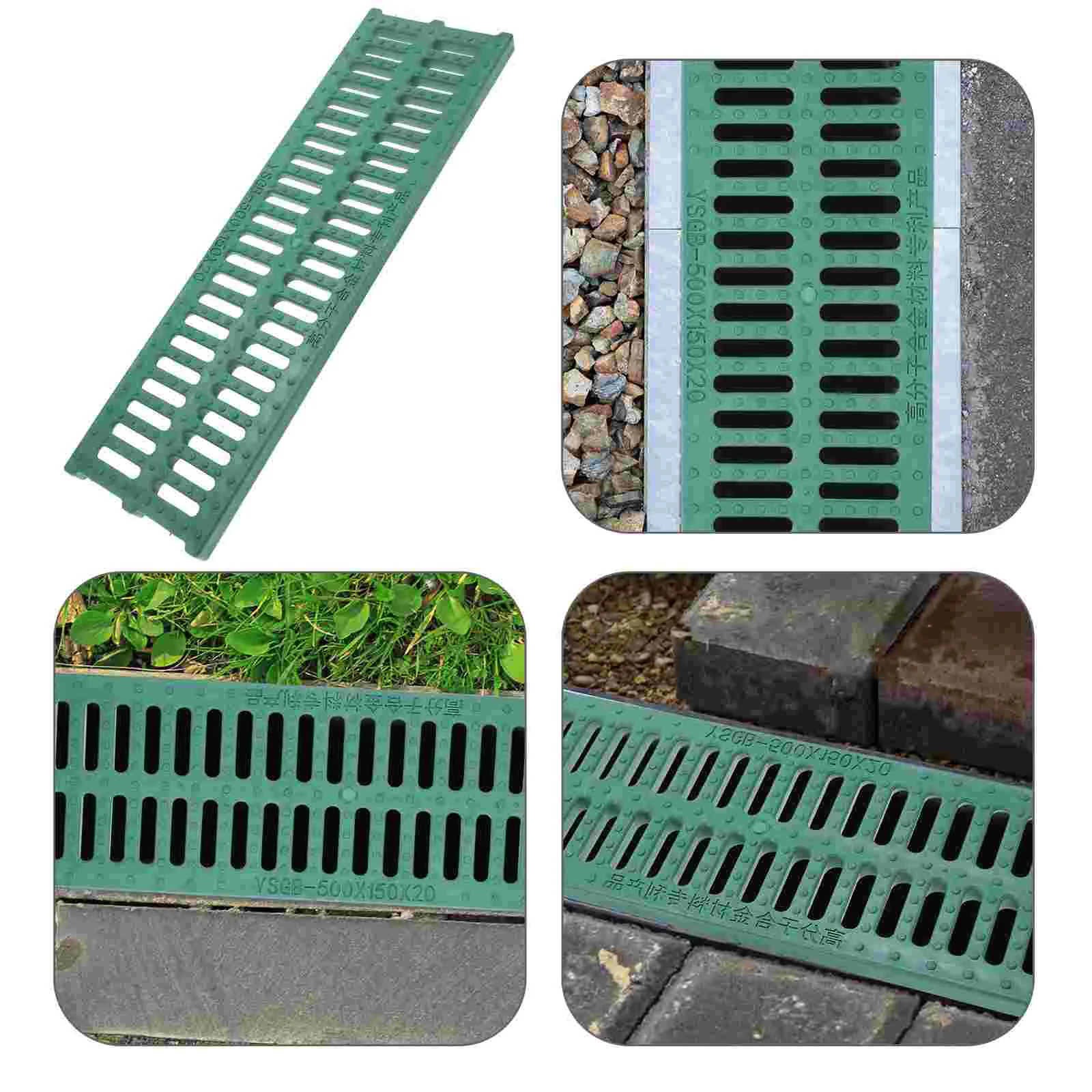

Drain Rooter Gutter Cover Low Profile Shower Grate Trench Yard Green Strainer