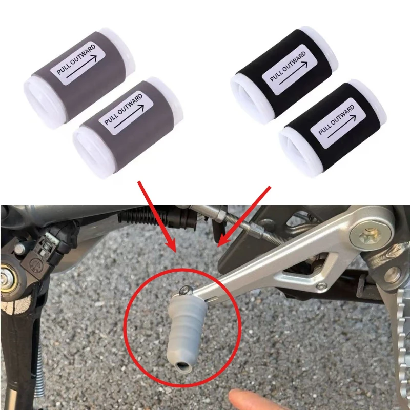 

1/2pcs Silicone Motorcycle Gear Shift Cover Anti-Slip Stretchable Gear Lever Protector Riding Accessory for Motorbike