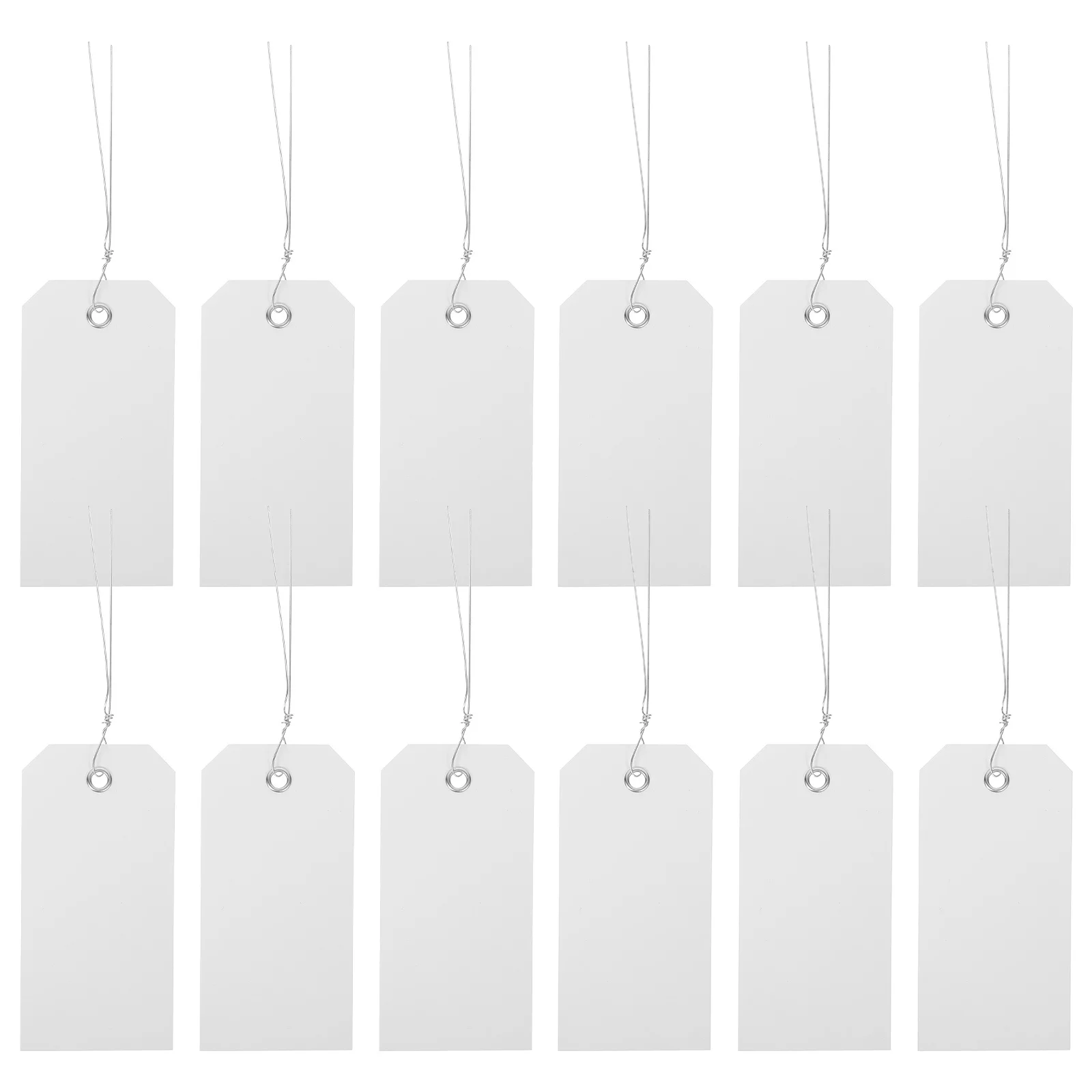 

100pcs Writable Blank Pvc Luggage Tags With Wire Shipping Bag Identification Tags Reinforced Metal Eyelets Reusable