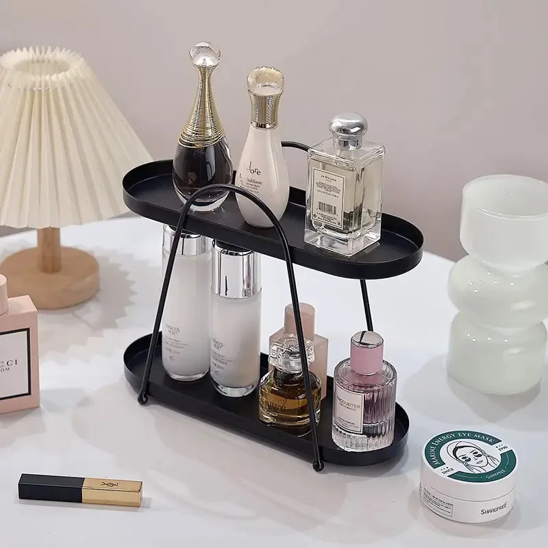 رف تخزين مستحضرات التجميل، عرض مجوهرات من الحديد المطاوع على الطراز الأوروبي تايبي، مناسب لغرف المعيشة وخزائن الأحذية المنزلية