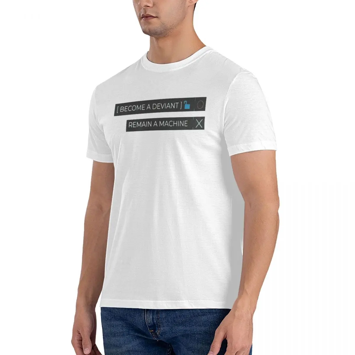 2024 Detroit Become Human DBH Deviant Or O-Neck Purified Cotton T-Shirts Mens Tee Shirt Leisure Short Sleeve T Shirts