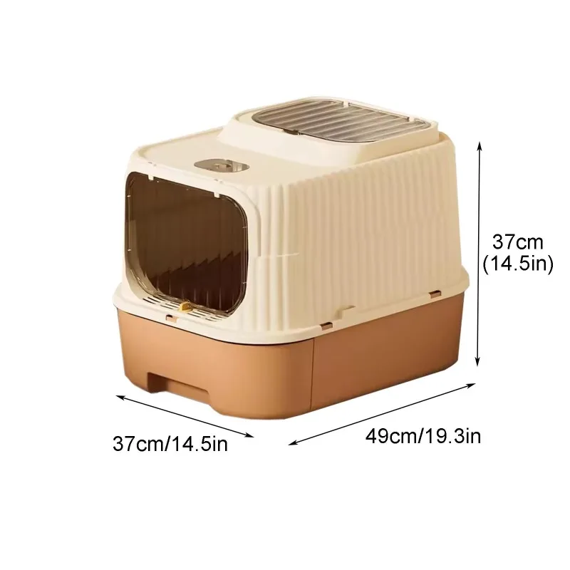 

Wholesale Plastic Eco-friendly Easy Clean Odor Control Fully Enclosed Large Pet Litter Box for Cats