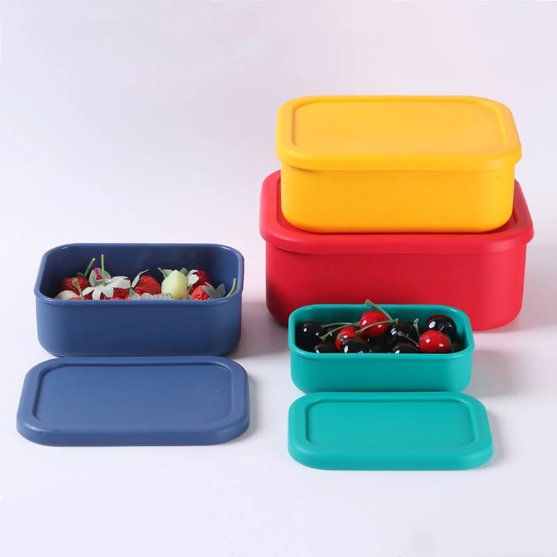 

Food-grade Silicone Lunch Box Microwave Preservation Box Storage Box Sealed Lunch Box Food Preservation Box Outdoor Picnic Box