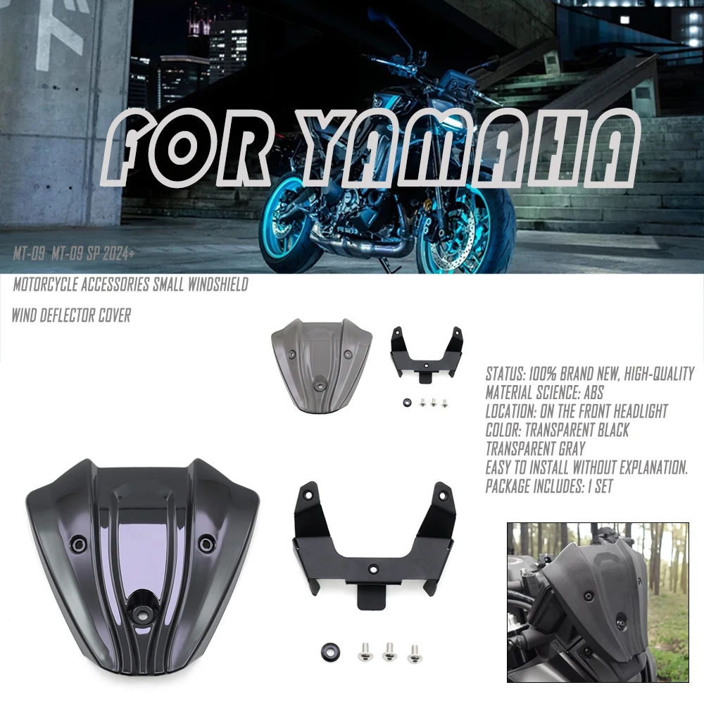 

Motorcycle Sports Touring WindScreen Windshield Visor Deflector Wind Shield Svreen For YAMAHA MT-09 MT09 MT 09 SP 2024 2025