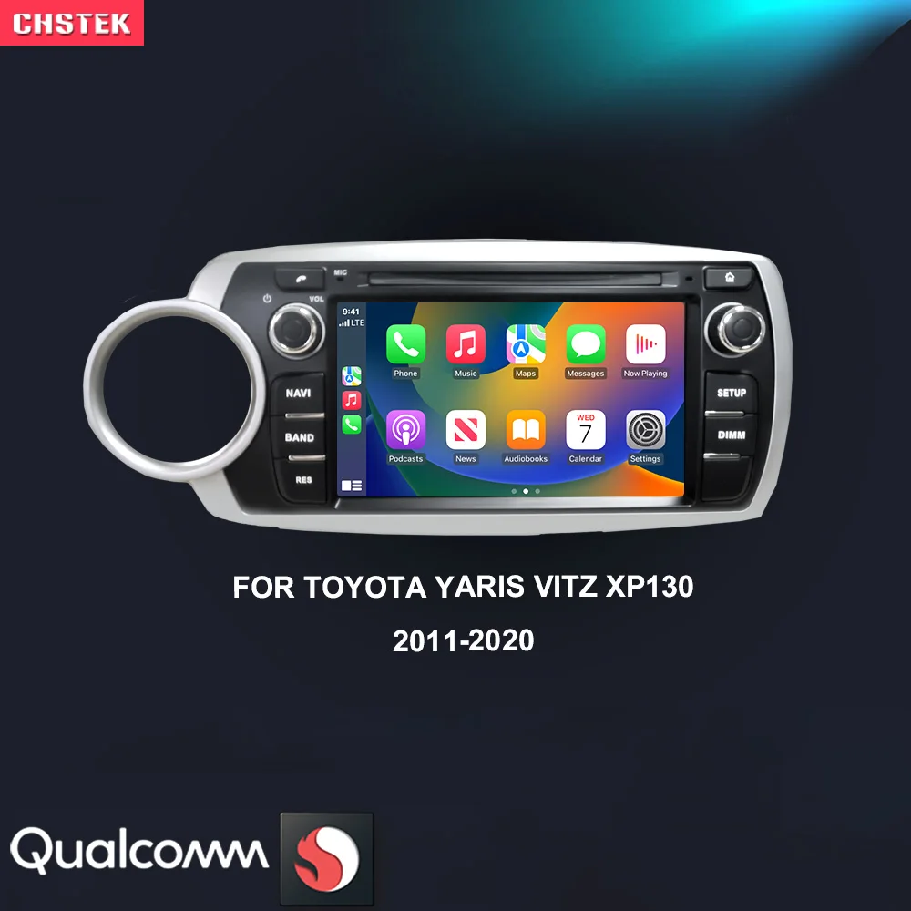 

CHSTEK Car Radio Carplay Android 13 For Toyota Yaris Vitz XP130 2011-2020 Multimedia Automotiva Navigation Bluetooth WIFI 4G DSP