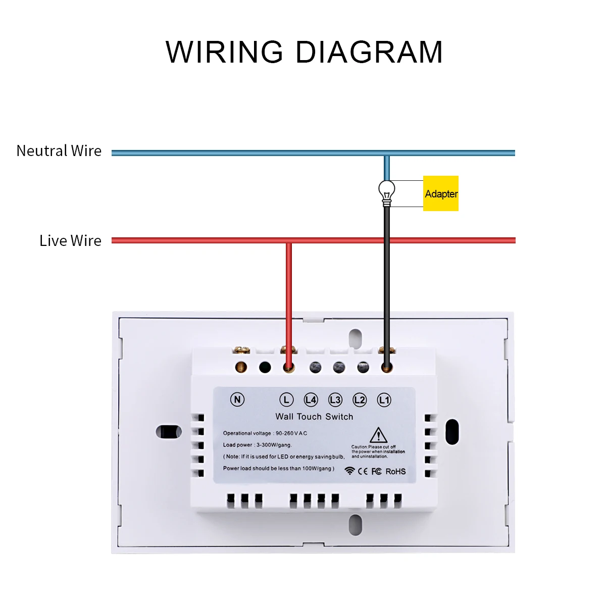 WiFi Wall Switch Tuya Smart Life Home House Voice Control Wireless Remote Touch Sensor LED Light Switches Alexa Google Home 220V